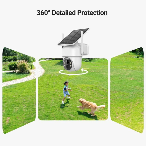 Solar-Powered Wireless Outdoor Security Camera System