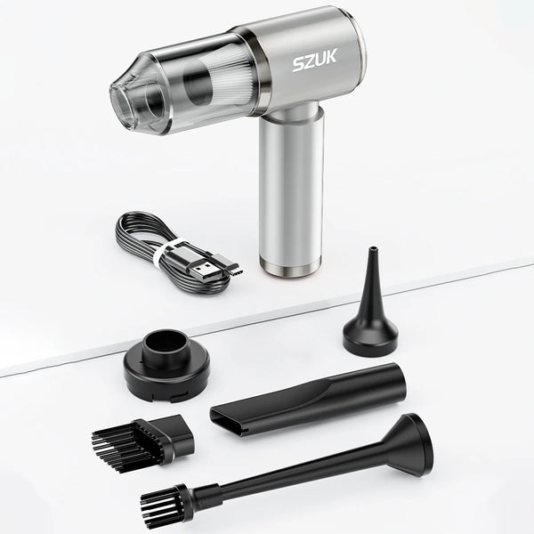 SZUK Mini Wireless Car Vacuum – 2-in-1 Portable Cleaning Machine
