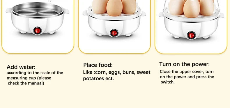 Multifunction Electric Egg Cooker & Steamer
