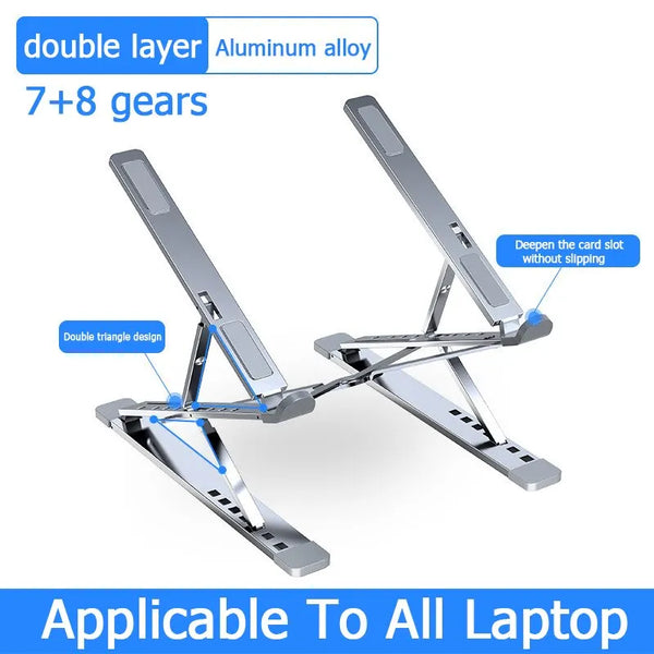Adjustable Aluminum Laptop Stand for MacBook & PC
