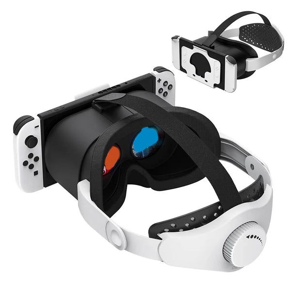 VR Headset with Adjustable Lens & Strap for Nintendo Switch OLED