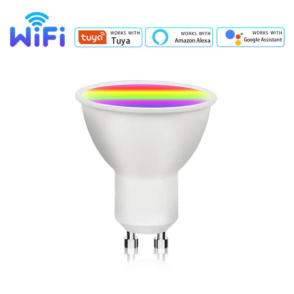 GU10 WiFi Smart LED Bulb – Tuya RGB Spotlight with Remote & Voice Control