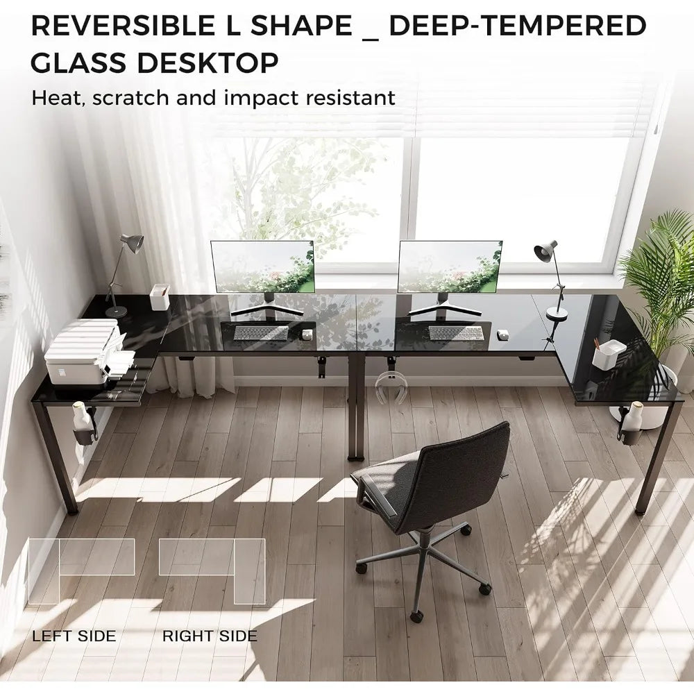 RGB LED L-Shaped Gaming Desk GTG L60