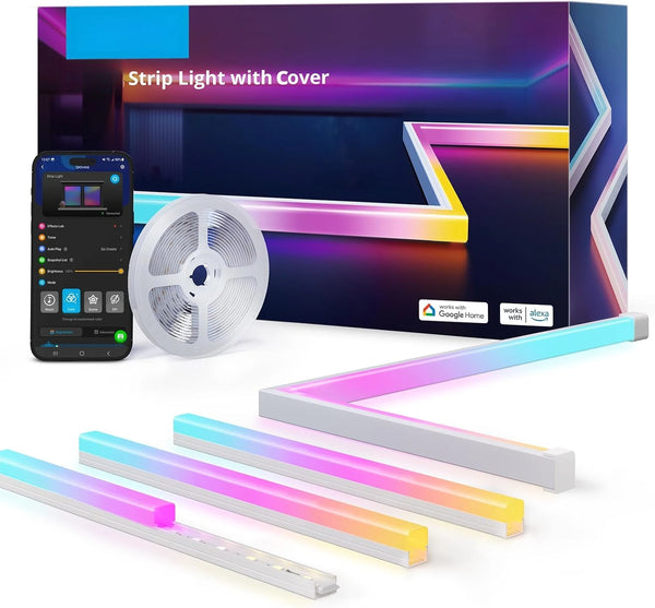 RGBIC LED Strip Lights with Covers