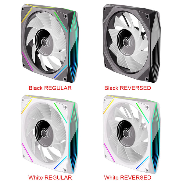 120mm ARGB CPU Fan – 800-1800RPM 4-Pin PWM Silent Fan