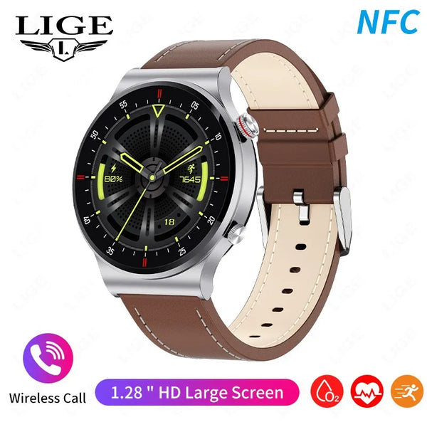 LIGE 2023 Smartwatch – ECG+PPG, AMOLED Display & Bluetooth Calling