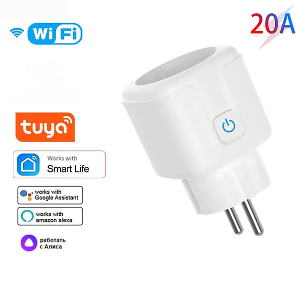 Tuya WiFi Smart Socket – Power Monitoring & Remote Control EU Plug