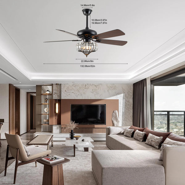 Modern Ceiling Fan Light with Remote Control