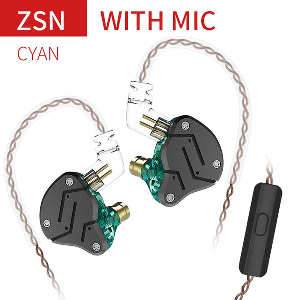 KZ-ZSN Hybrid Metal Headphones