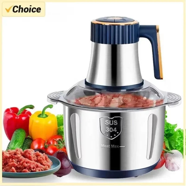 5L Electric Meat Grinder & Food Chopper – Stainless Steel Multifunctional Processor