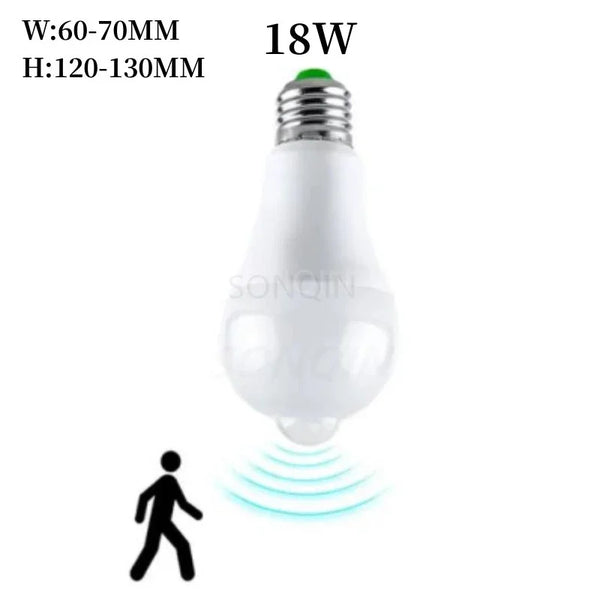 Motion Sensor LED Bulb – E27 Smart Infrared Lamp for Home
