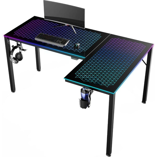 RGB LED L-Shaped Gaming Desk GTG L60